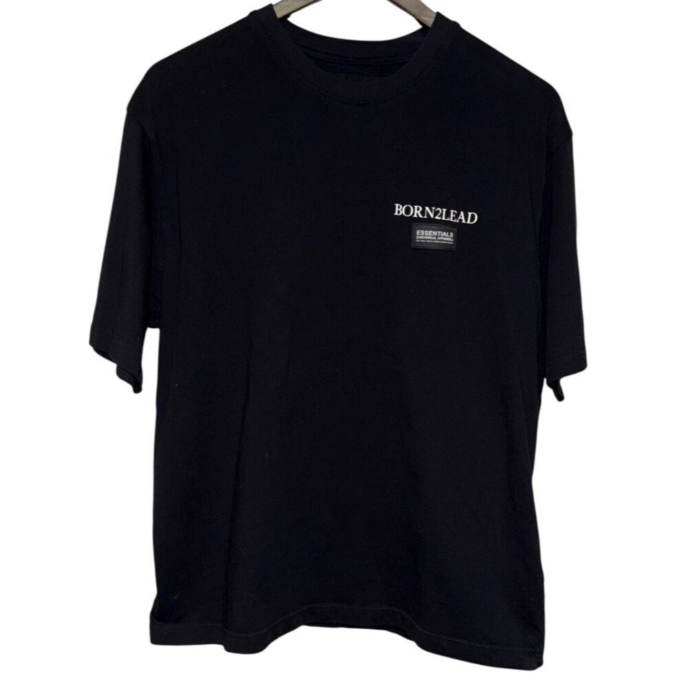DR Essentials Born2Lead Shootin' Hoops Men's T-Shirt Black Medium Graphic